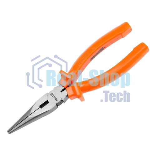 Длинногубцы Sparta Classic, 180 мм, прямые шлифованные, пластмассовые рукоятки