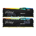 Оперативная память Kingston Fury Beast, DDR5, 64GB (2x32GB), 5600MHz, CL40, DIMM, с радиатором, RGB, черный