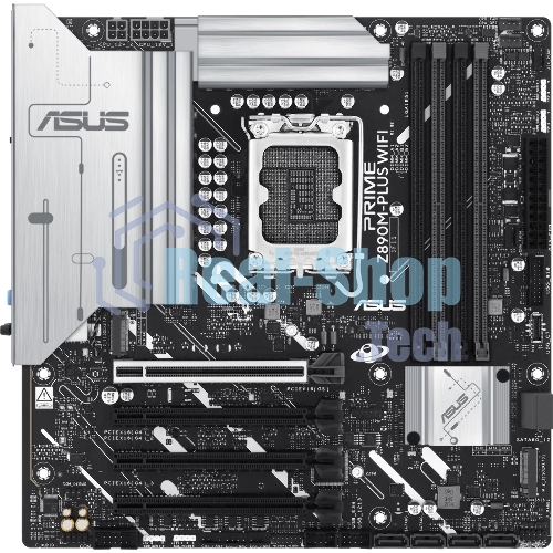 Материнская плата ASUS PRIME Z890M-PLUS WIFI, LGA 1851, Intel Z890, 4xDDR5, 6xSATA, 3xM.2, 1xPCIe 5.0 x16, 1xPCIe 4.0 x4, 2xPCIe 4.0 x1, 1xHDMI, 1xDP, 1x2.5Gb LAN, 2xUSB-A 2.0, 4xUSB-A 3.2 Gen 1, 1xUSB-A 3.2 Gen 2, 1xUSB-C 3.2 Gen 2x2, 3x3.5 мм, 7.1, mATX