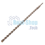 Бур по бетону Denzel двойная спираль, Cobalt W-tip, 22x600 мм, SDS PLUS