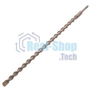 Бур по бетону Denzel двойная спираль, Cobalt W-tip, 22x600 мм, SDS PLUS