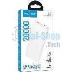 Портативный аккумулятор HOCO J153A 20000mAh 2USB+1Type-C+1micro USB 2.0A, белый