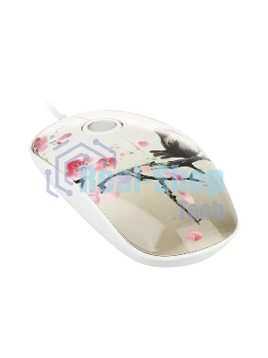 Мышь проводная Qumo Office M43 Serenity белый, 1000 dpi, USB, кнопки - 3