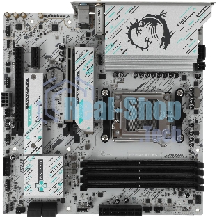 Материнская плата MSI B850M GAMING PLUS WIFI, AM5, AMD B850, 4xDDR5, 4xSATA, 2xM.2, 1xPCIe 5.0 x16, 1xPCIe 4.0 x4, 1xPCIe 3.0 x1, 1xDP, 1xHDMI, 1x5Gb LAN, Wi-Fi 7, Bluetooth 5.4, 3xUSB-C 10Gbps, 3xUSB-A 10Gbps, 3xUSB-A 5Gbps, 3x3.5 мм, 7.1, mATX