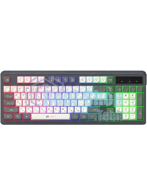 Клавиатура Oklick 731G проводная, USB Type-A, серый/белый
