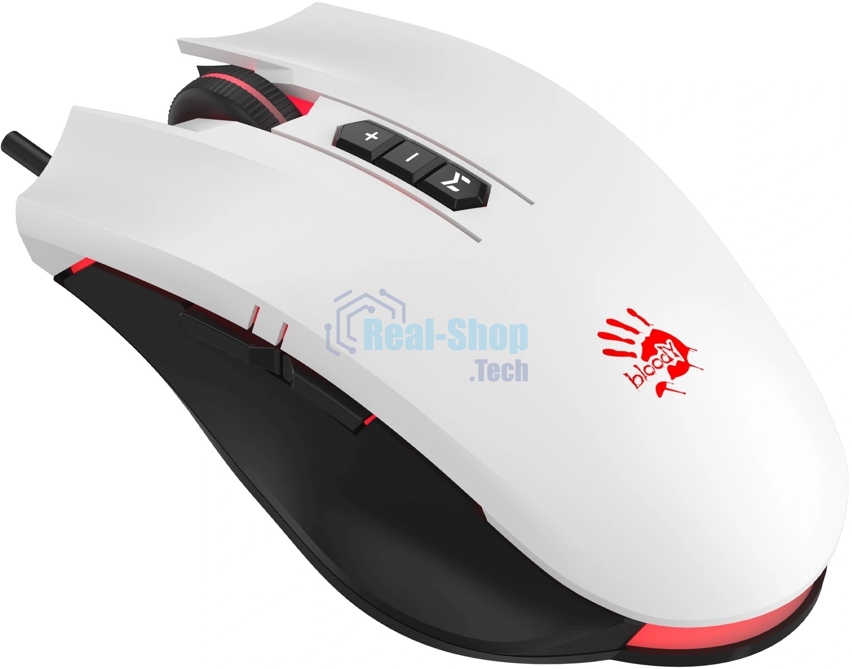 Мышь проводная A4Tech Bloody ES7 белый, 6000 dpi, USB, кнопки - 8