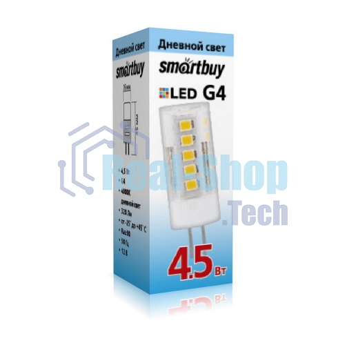 Светодиодная LED лампа Smartbuy G44,5W/4000/G4 (SBL-G4 4_5-40K)