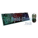 Комплект клавиатура+мышь Nakatomi KMG-2305U проводной, USB, 1600 DPI, черный