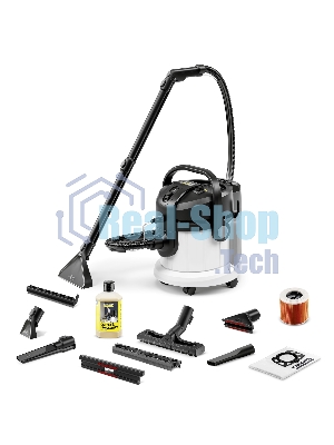 Пылесос моющий Karcher SE 4 Plus *EU белый, 400/1000 Вт, уборка влажная/сухая, пылесборник контейнер/мешок 4 л