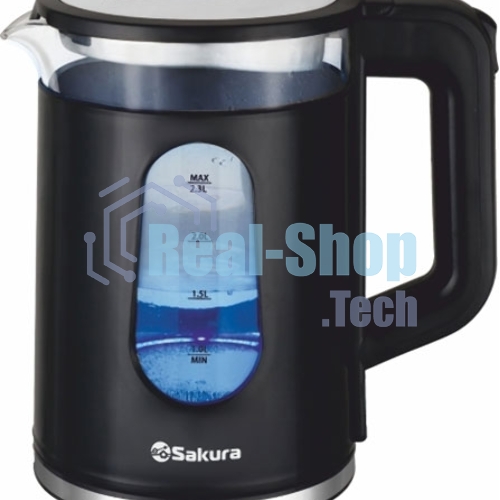 Чайник электрический Sakura SA-2735BK черный, 2,3 л., 1800 Вт