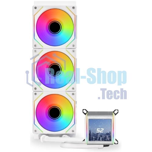 Система жидкостного охлаждения Lian-Li Galahad II LCD 360 SL-INF ARGB G89.GA2ALCD36INW.00 белый 120мм алюминий+медь 1200rpm 29db 4-pin
