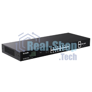 Коммутатор неуправляемый Tenda TEG1120P-16-250W PoE, 18 портов, 18x1 Гбит/с, PoE 16х30 Вт (до 250Вт), SFP 2x1 Гбит/с