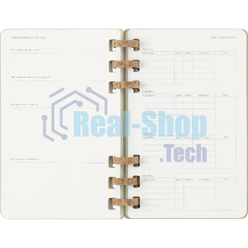 Еженедельник Moleskine ACADEMIC SPIRAL DHSPK5212AMWH3 Large 150х210 мм 200 стр. кремовые страницы спираль киви