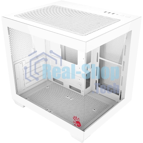 Компьютерный корпус Bloody CC-121 белый без БП mATX 7x120мм 1xUSB2.0 1xUSB3.0 audio