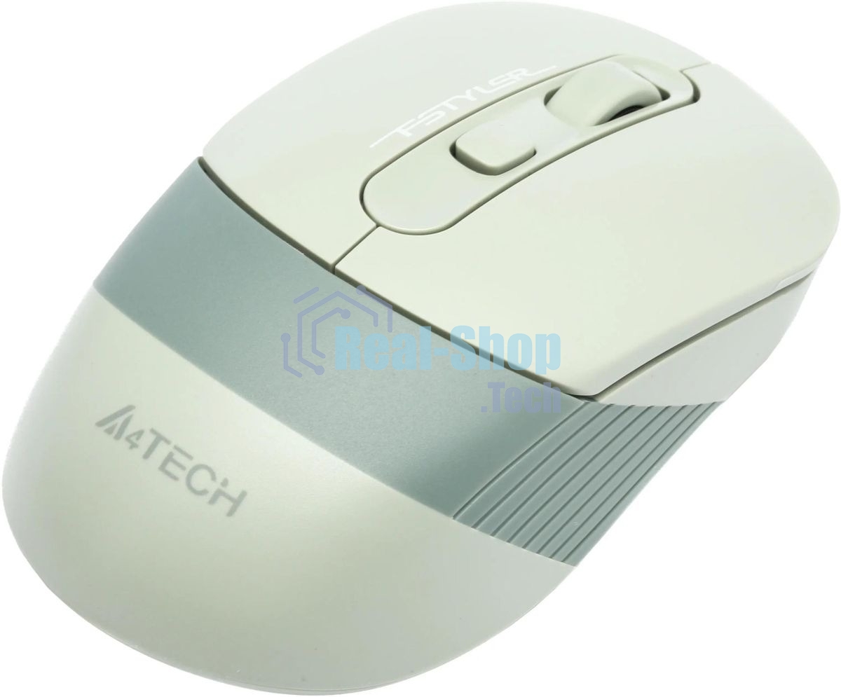 Мышь беспроводная A4Tech Fstyler FB10C зеленый, 2000 dpi, радиоканал, Bluetooth, USB, кнопки - 4