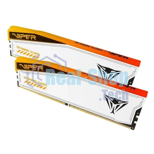 Оперативная память Patriot Viper Elite 5 TUF Gaming, DDR5, 32Gb (2x16 GB), 6000 MHz, CL36, DIMM, радиатор, RGB, белый