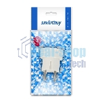 Адаптер переходник без заземления Smartbuy (SBE-06-S05-w) белый 6А 250В