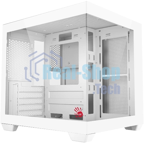 Компьютерный корпус Bloody CC-121 белый без БП mATX 7x120мм 1xUSB2.0 1xUSB3.0 audio