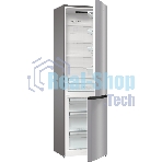 Холодильник Gorenje NRK6201ES4 серебристый двухкамерный 235/96 л морозилка снизу, No Frost