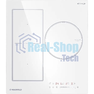 Индукционная варочная панель Maunfeld CVI453SBWH Inverter, конфорок: 3 шт., стеклокерамика, независимая, белый