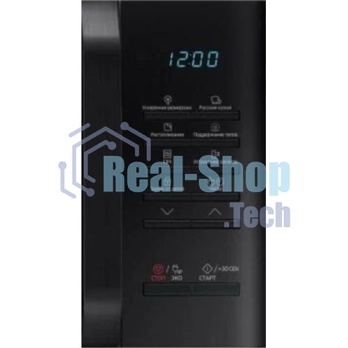 Микроволновая печь Samsung MS23K3513AS/BW серебристый/черный, 23 л, 800 Вт, переключатели - кнопки