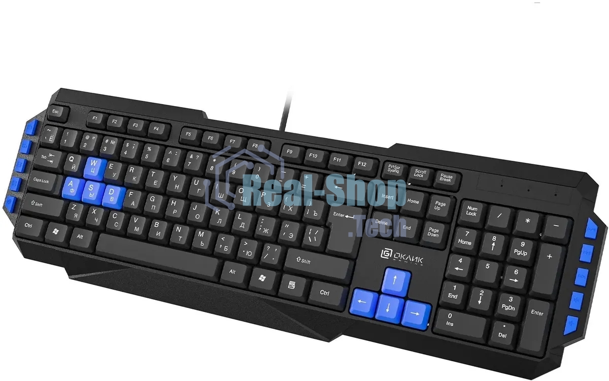 Клавиатура Oklick 750G Frost War проводная, USB Type-A, чёрный
