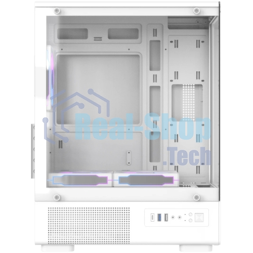 Корпус Formula Crystal Z1CM v2 белый без БП mATX 5x120мм 1xUSB3.0 audio bott PSU