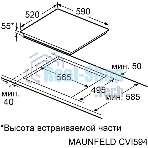 Индукционная варочная панель Maunfeld CVI594SF2BG Inverter