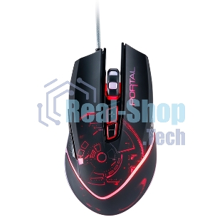 Мышь проводная Qumo Portal M39 черный, 3200 dpi, USB, кнопки - 6