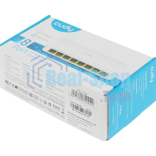 Коммутатор Cudy FS108D, 8×100 Мбит/с
