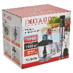 Блендер погружной Delta Lux DE-7011B черный 1500 Вт, ТУРБО, измельчитель, стакан, венчик (8)