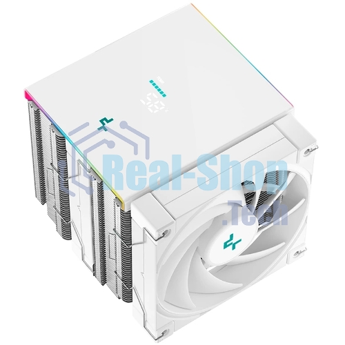 Кулер для процессора DEEPCOOL AK620 DIGITAL SE WH LGA20XX/1700/1200/115X/AM5/AM4 (9шт/кор, TDP 260W, PWM, DUAL Fan 120мм, 6 тепл. трубок, ARGb, белый) RET (R-AK620-WHADMN-GJD)