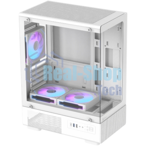 Корпус Formula Crystal Z1CM v2 белый без БП mATX 5x120мм 1xUSB3.0 audio bott PSU