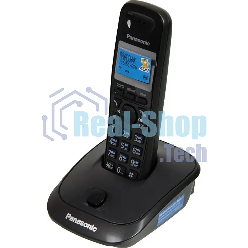 Телефон беспроводной (DECT) Panasonic KX-TG2511RUT (титан) АОН, Caller ID,спикерфон на трубке,переход в Эко режим одним нажатием