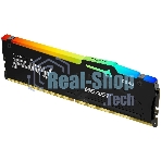 Оперативная память Kingston Fury Beast, DDR5, 32Gb (1x32Gb), 6000MHz, CL30, DIMM, с радиатором, RGb, черный