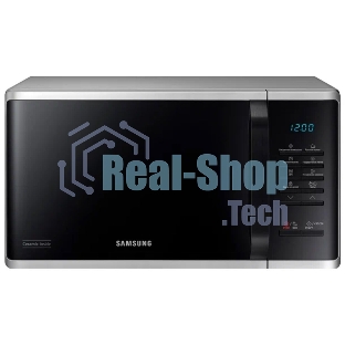 Микроволновая печь Samsung MS23K3513AS/BW серебристый/черный, 23 л, 800 Вт, переключатели - кнопки