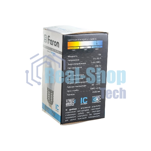 Лампа светодиодная Feron LB-95 7W 230V E27 6400K G45