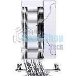 Кулер для процессора JONSBO CR-1000 V2 PRO ARGB (230W, 4-pin PWM, 157мм, Al/Cu, 6x6мм, ARGB, 1x120мм, 59.48CFM, 32.0dBA, 1500RPM, S: 1700/1200/115X, AM4/AM5 белый)