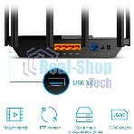 Роутер TP-Link Archer AX73 AX5400 Dual Band Wireless Gigabit Router, 1.5 GHz Tri-Core CPU, 1 GE WAN + 4 GE LAN ports, 1× USB 3.0 Port, support 1024-QAM, OFDMA, MU-MIMO, Airtime Fairness, Beamforming, 160MHz Channel Width, come with HomeShieldTM, support Russia PPTP/L2TP/PPPoE