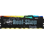 Оперативная память Kingston Fury Beast, DDR5, 32Gb (1x32Gb), 6000MHz, CL30, DIMM, с радиатором, RGb, черный
