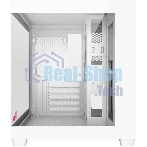 Компьютерный корпус Bloody CC-121 белый без БП mATX 7x120мм 1xUSB2.0 1xUSB3.0 audio