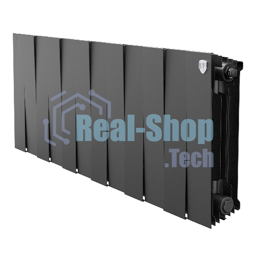 Радиатор биметаллический Royal Thermo PianoForte 300 черный - 12 секц.