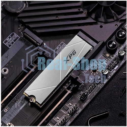 Накопитель SSD ADATA XPG GAMMIX S60, 2Tb, PCIe 4.0 x4, M.2 2280, NVMe, R/W 5000/4200, с радиатором