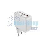 Сетевое зарядное устройство OLMIO Type-C х 3, 100W, QC3.0, PowerDelivery3.0, GAN, PPS, белое