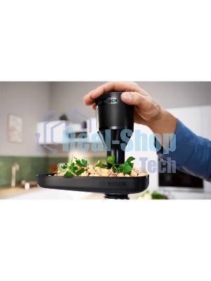 Мясорубка электрическая Bosch MFWS650B черный, 2100 Вт, 3.5 кг/мин, реверс, защита от перегрузки, насадки - 5