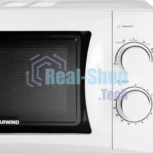 Микроволновая печь Starwind SMW3720 белый, 20 л, 700 Вт, переключатели - поворотный механизм