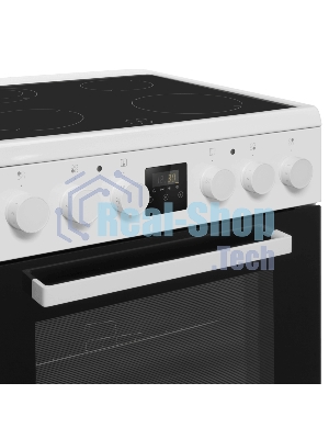Плита электрическая Maunfeld MEC67CW08TD белый, конфорок 4 шт, духовка 59 л, 60 см x 85 см x 60 см