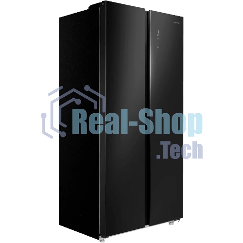 Холодильник Maunfeld MFF177NFB Slim Inverter черный двухкамерный 352/198л морозилка слева, No Frost, Side by Side