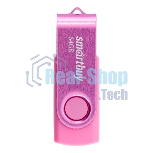 Флешка USB Smartbuy Twist Pink (SB064Gb2TWP), 64Gb, USB 2.0, R/W 20/10, розовый