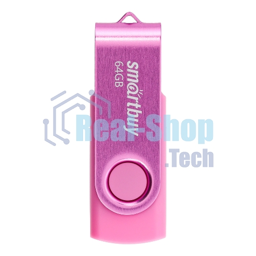 Флешка USB Smartbuy Twist Pink (SB064Gb2TWP), 64Gb, USB 2.0, R/W 20/10, розовый